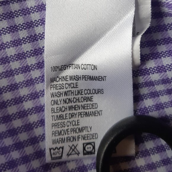 BLACK BROWN 1826 SZ 15.5 Classic Fit Egyptian Cotton Lavendar Button Up Shirt - Picture 10 of 14